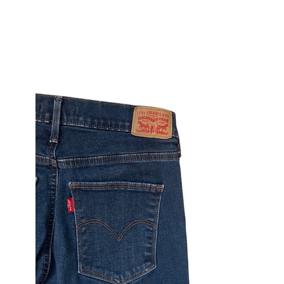 Levi's Slimming Skinny Blue Jeans Women's Size 31 Dark Wash Denim - Picture 7 of 7